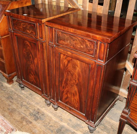 Pair of early Victorian mahogany sideboard pedestals